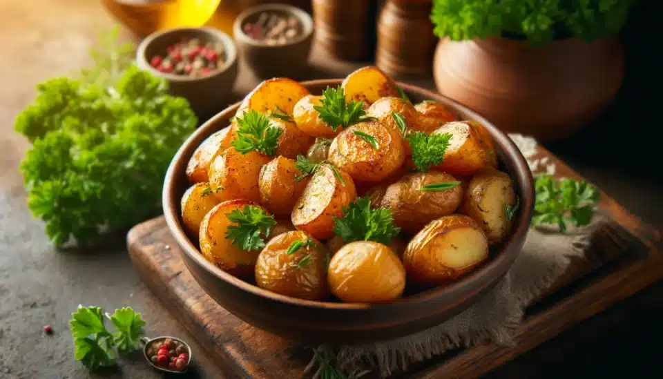a bowl of Roasted Potatoes