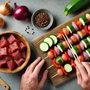 Beef Kabobs Recipe Instruction Step 2