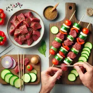 Beef Kabobs Recipe Instruction Step 3