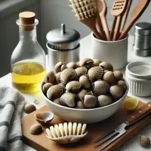 Clams recipe instruction step 1