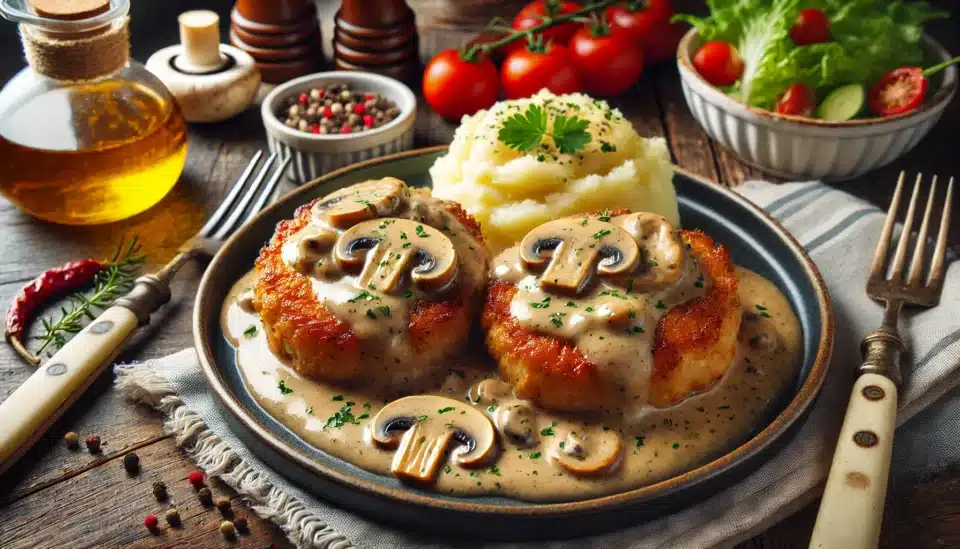 Pork Chops with Mushroom Gravy