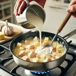 Chicken Alfredo Recipe Instruction Step 4